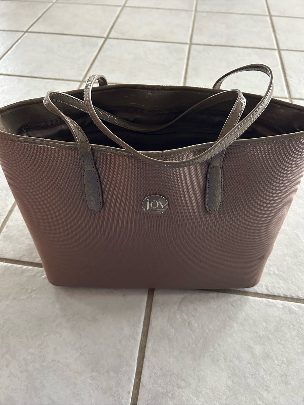 Joy Mangano Brown Tote Bag